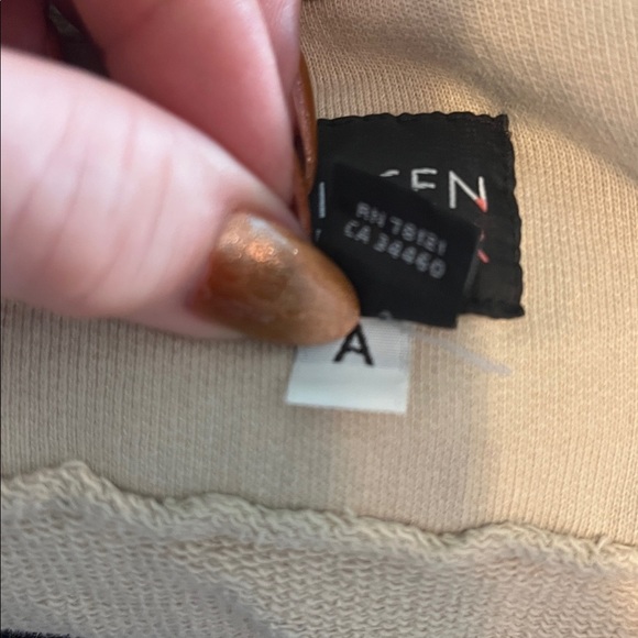 Eileen Fisher Sleeveless Vest Organic Cotton Full Front Zipper Size Medium Tan - Picture 8 of 9